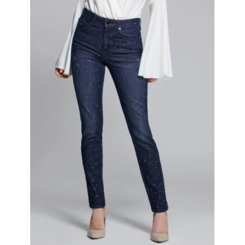 Marciano Studded Dark Wash Skinny Jeans